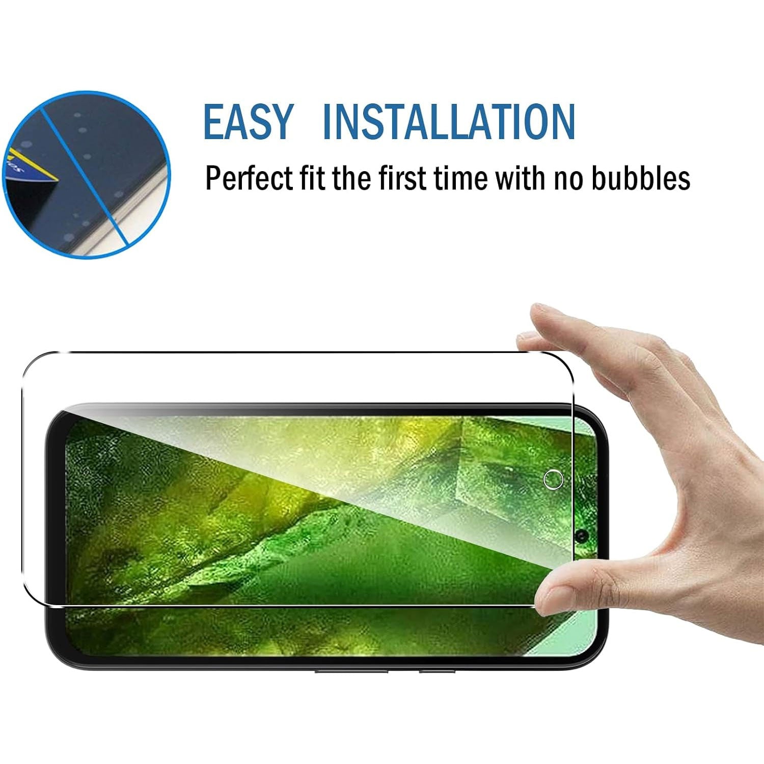 2 Pack Screen Protector Tempered Glass HD Clear Full Cover (Fingerprint Unlock) 9H Hardness  - ON2V71 2110-2
