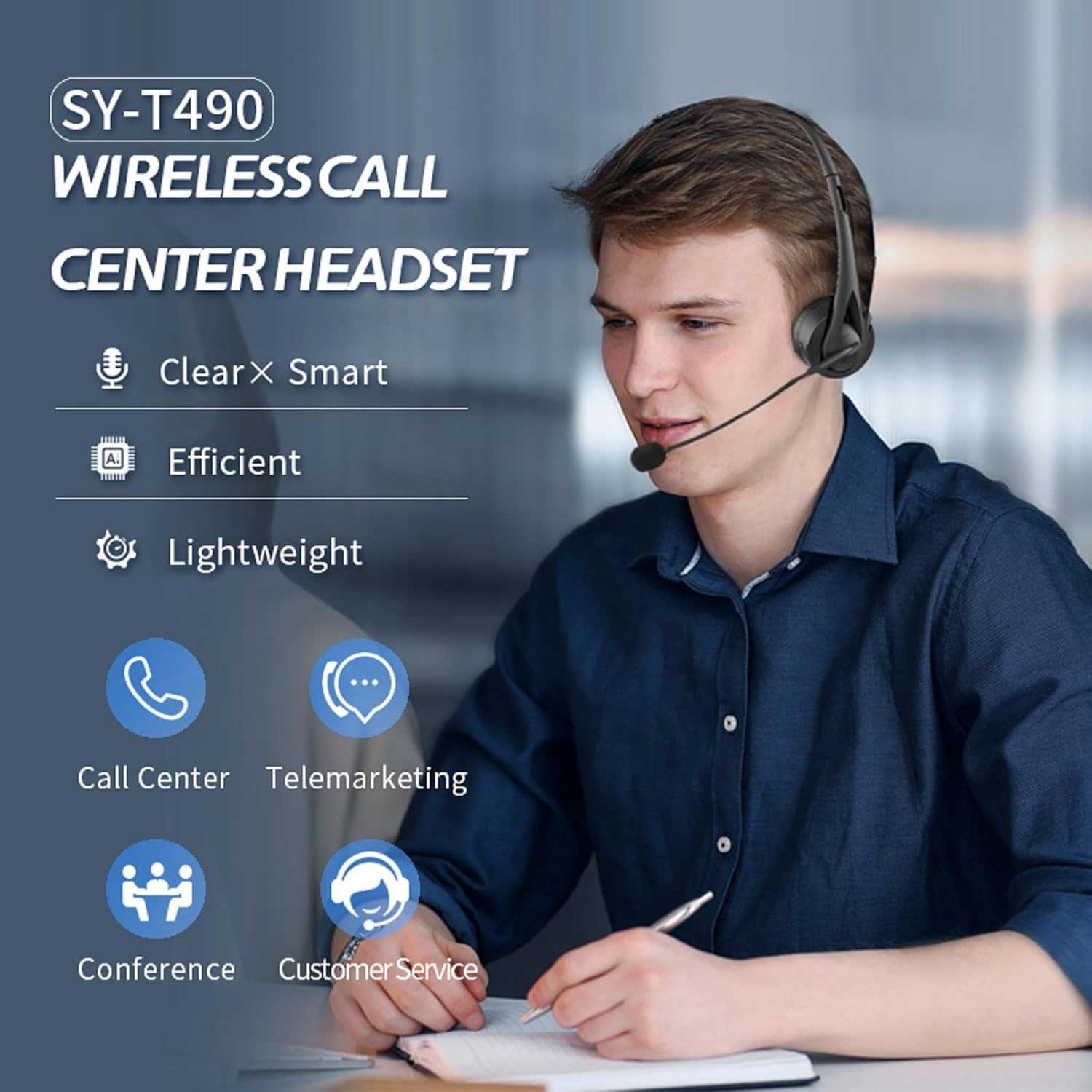 Wireless Headset Mic Headphone Bluetooth Earphone Hands-free  - ONY01 2252-2