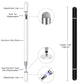 Stylus Touch Screen Pen Fiber Tip Aluminum Lightweight White - ONZ74