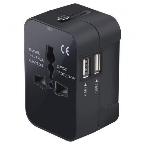 International Charger USB 2-Port Travel Adapter Plug Converter AC Power
