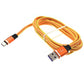 6ft USB-C Cable Orange Type-C Charger Cord Power Wire