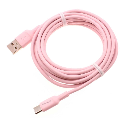 10ft Long USB-C Cable Pink Charger Cord Power Wire Type-C Fast Charge - ONJ16