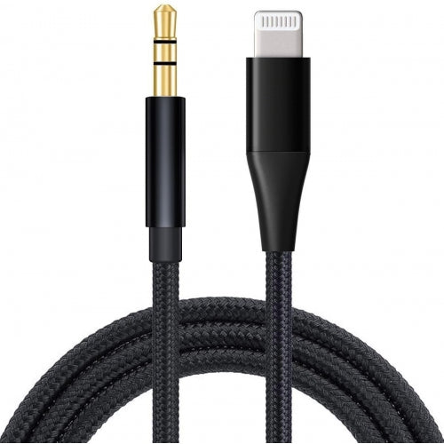 Aux Cable MFI Lightning to 3.5mm Audio Cord Car Stereo Aux-in Speaker Wire Headphone Jack Adapter - ONA73