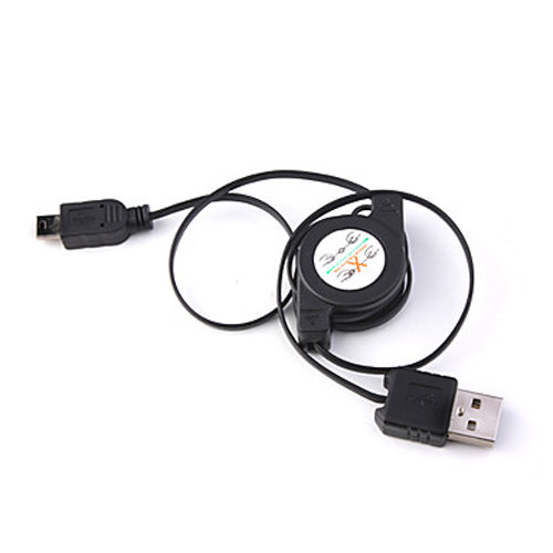 USB Cable Retractable Mini-USB Charger Power Cord