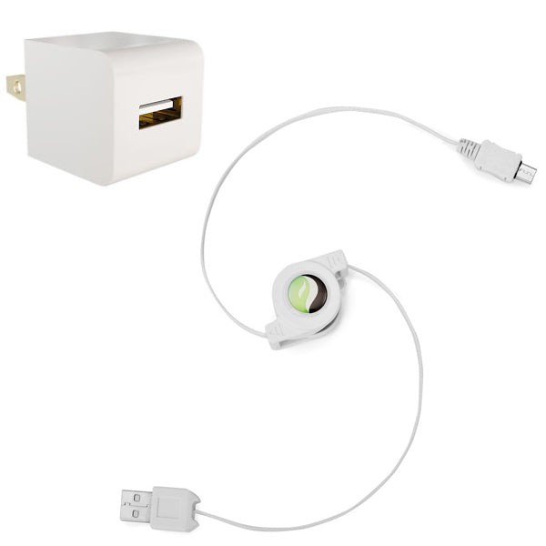 Home Charger Retractable Micro USB Cable Power Adapter
