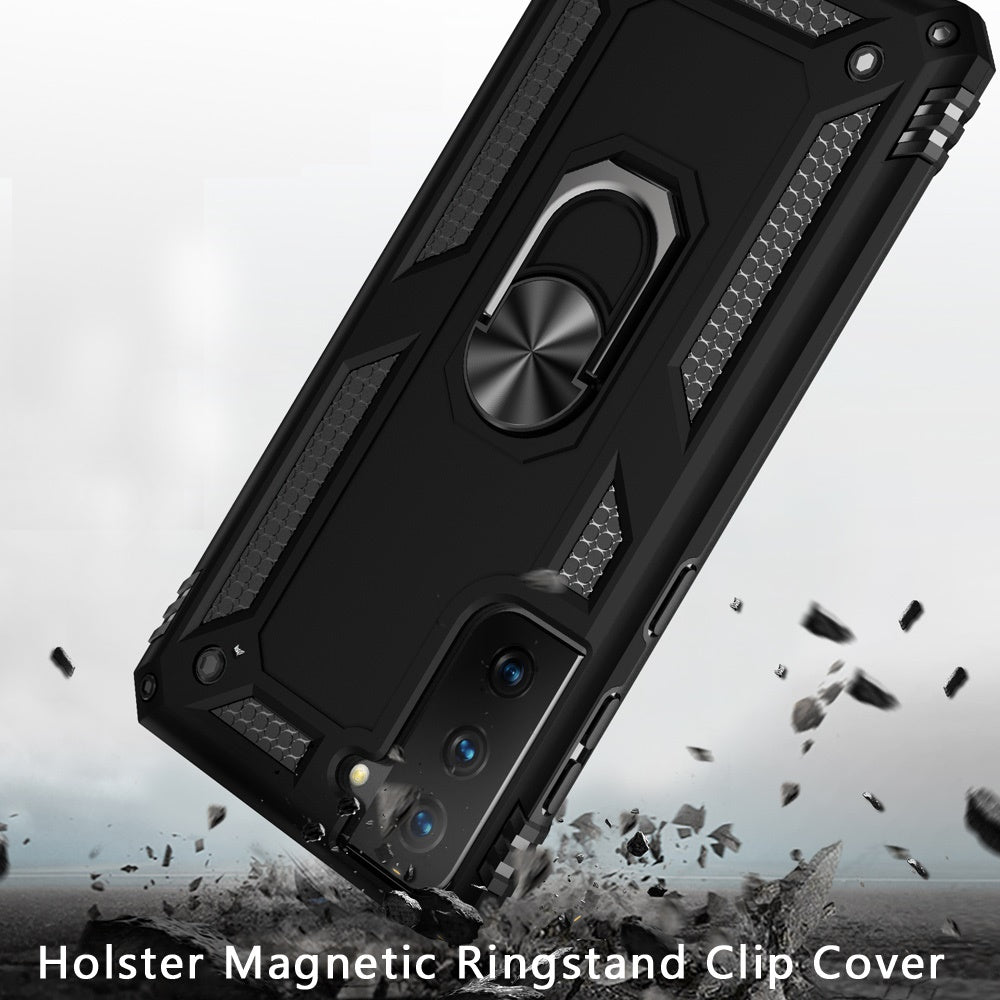 Case Belt Clip Holster Swivel Metal Ring Cover Kickstand Armor - ONZ66
