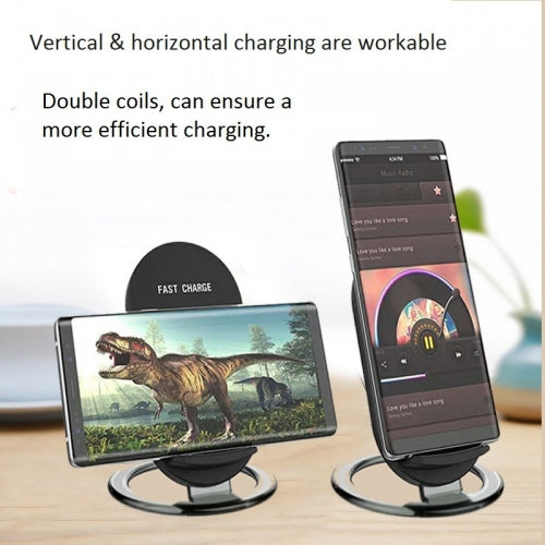 Wireless Charger 15W Fast Stand Detachable 2-Coils Charging Pad - ONX65