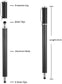 Stylus Touch Screen Pen Fiber Tip Aluminum Lightweight Black - ONZ49