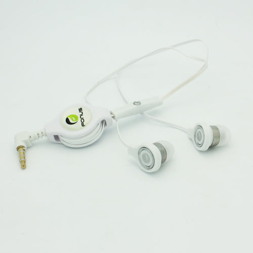 Retractable Earphones Headphones Hands-free Headset Handsfree Earbuds