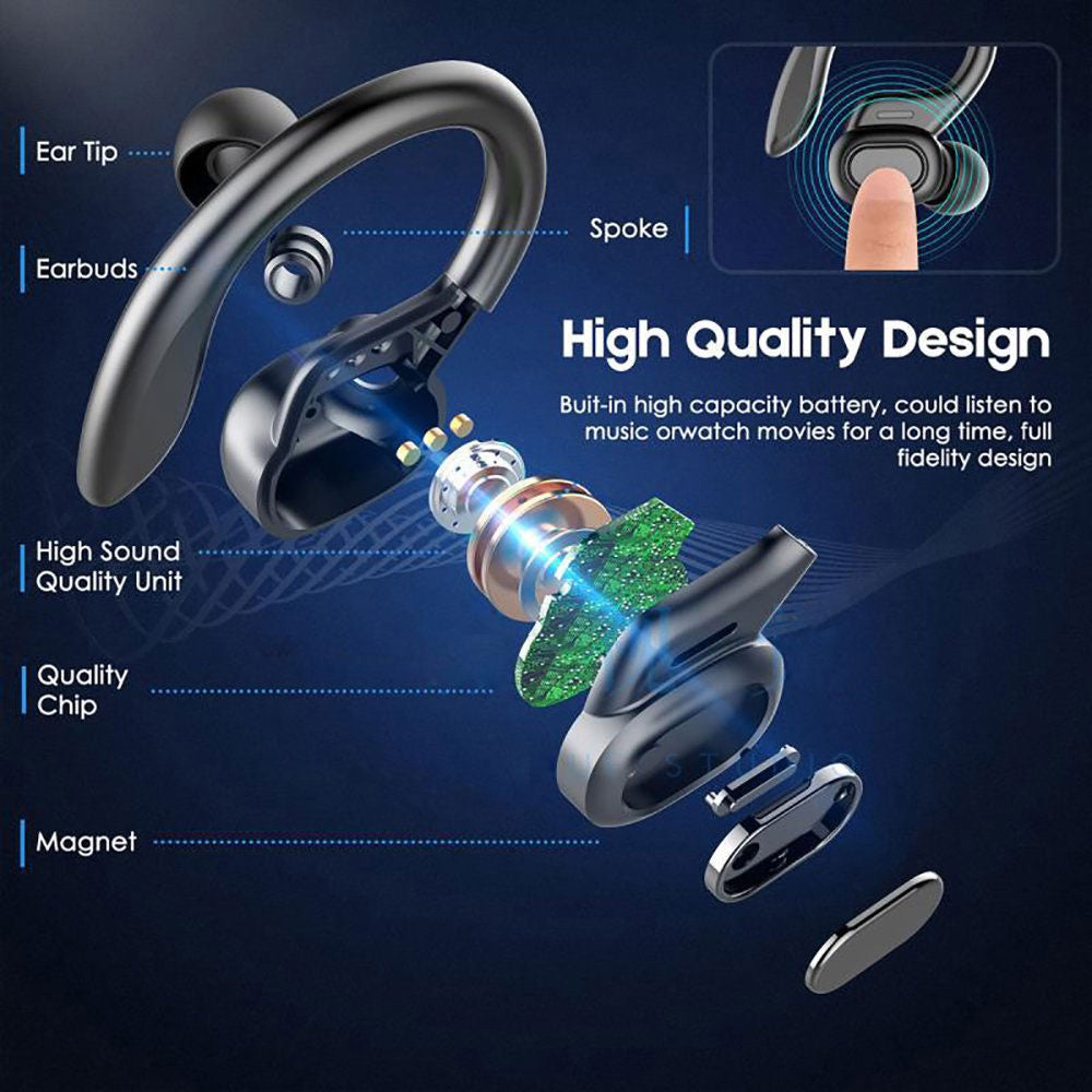 Ear-hook TWS Earphones Wireless Earbuds Headphones Ear-hook True
