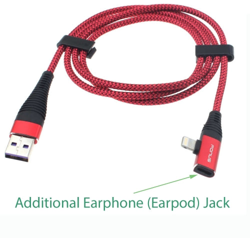 USB Cable Earphone Jack 2-in-1 Earpod Headphone Port Power Cord Splitter Wire