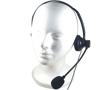 Wired Mono Headphone Earphone w Mic Headset 3.5mm Single Earbud Hands-free