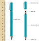 Stylus Touch Screen Pen Fiber Tip Aluminum Lightweight Blue - ONZ50