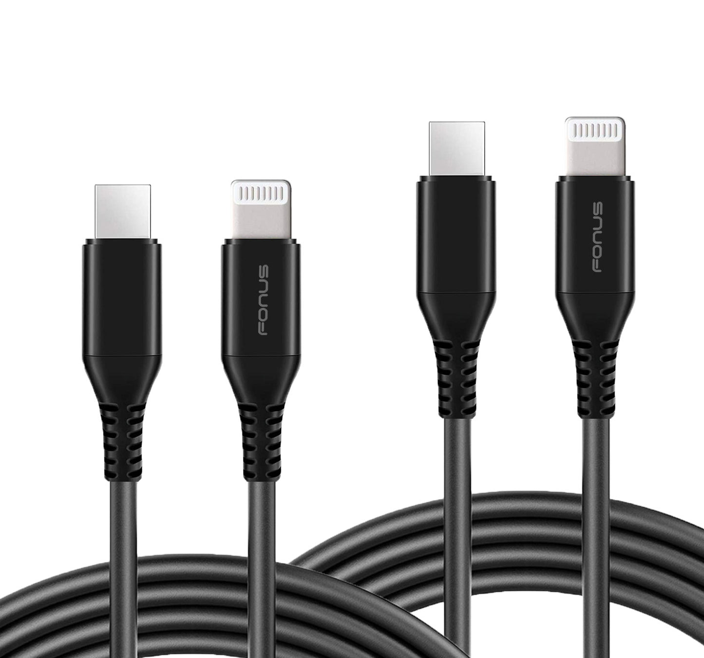 6ft and 10ft Long PD USB-C Cables Fast Charge Power Cord Type-C to iPhone Wire Data Sync High Speed - ONY52