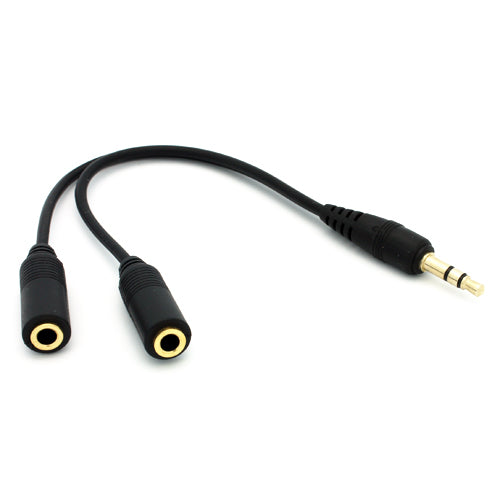 Headphones Splitter 3.5mm Earphone Adapter Dual Headset Port Audio Jack Adaptor