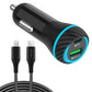 43W Fast PD Car Charger Power Cable 6ft Long Type-C Cord- ONE19