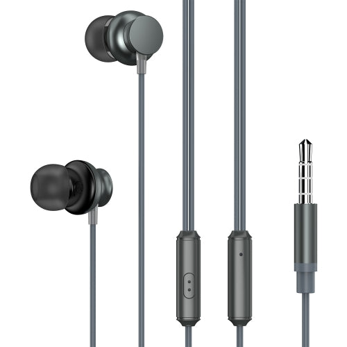 Wired Earphones Hi-Fi Sound Headphones Handsfree Mic Headset Metal Earbuds - ONJ22