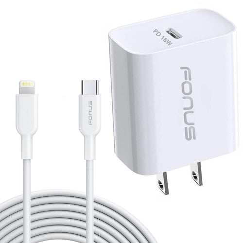 18W PD Home Charger Fast Type-C 10ft Long Cable Quick Power Adapter - ONE04