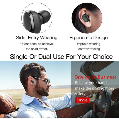 TWS Headphones Wireless Earbuds Earphones True Wireless Stereo Headset