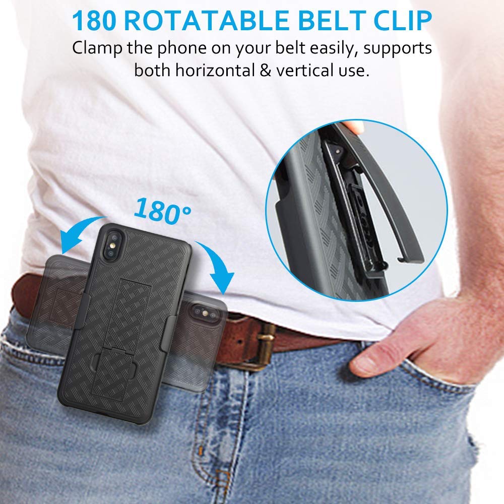 Case Belt Clip Holster Swivel Cover Kickstand Armor