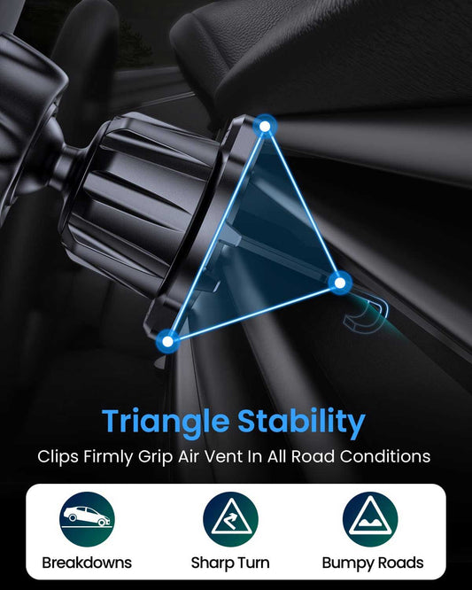 Car Mount Air Vent Phone Holder Swivel Cradle Strong Grip - ONY98