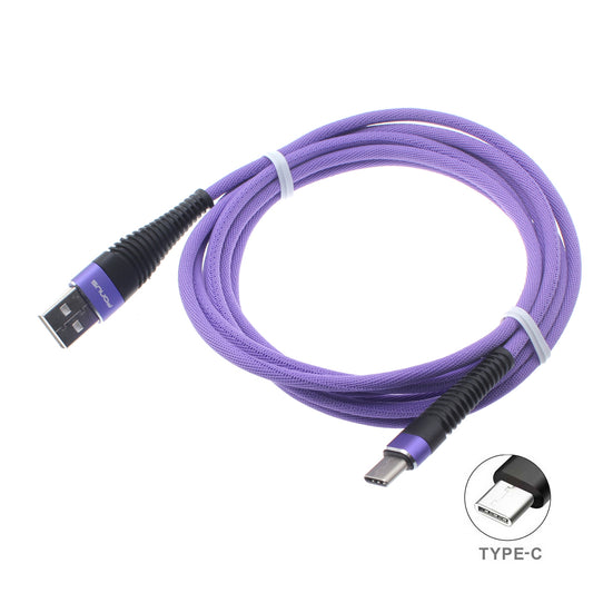 10ft USB Cable Purple Type-C Charger Cord Power Wire