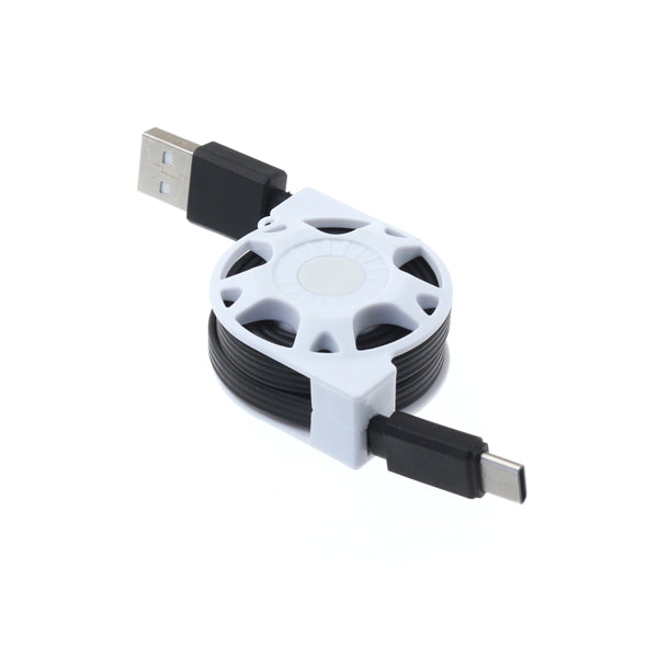 USB Cable Retractable Type-C Charger Power Cord