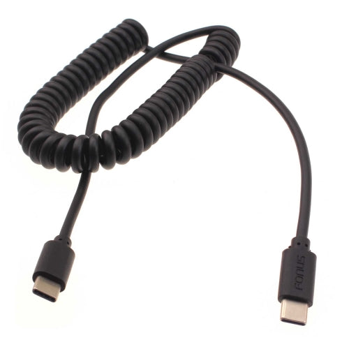 Coiled Cable USB-C to TYPE-C Fast Charger Cord Power