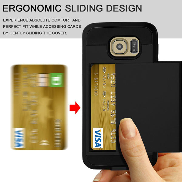 Case Hybrid Slim Fit Cover Reinforced Bumper Card ID Slot