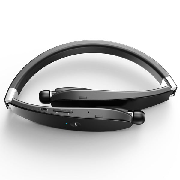 Wireless Headphones Sports Earphones With Microphone Folding Retractable Neckband Headset