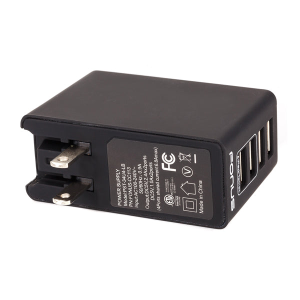 Home Charger 34W 4-Port USB 6.8A Wall AC Plug
