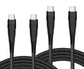6ft and 10ft Long PD USB-C Cables Fast Charge TYPE-C to TYPE-C Cord Power Wire USB-C to USB-C Data Sync - ONY68