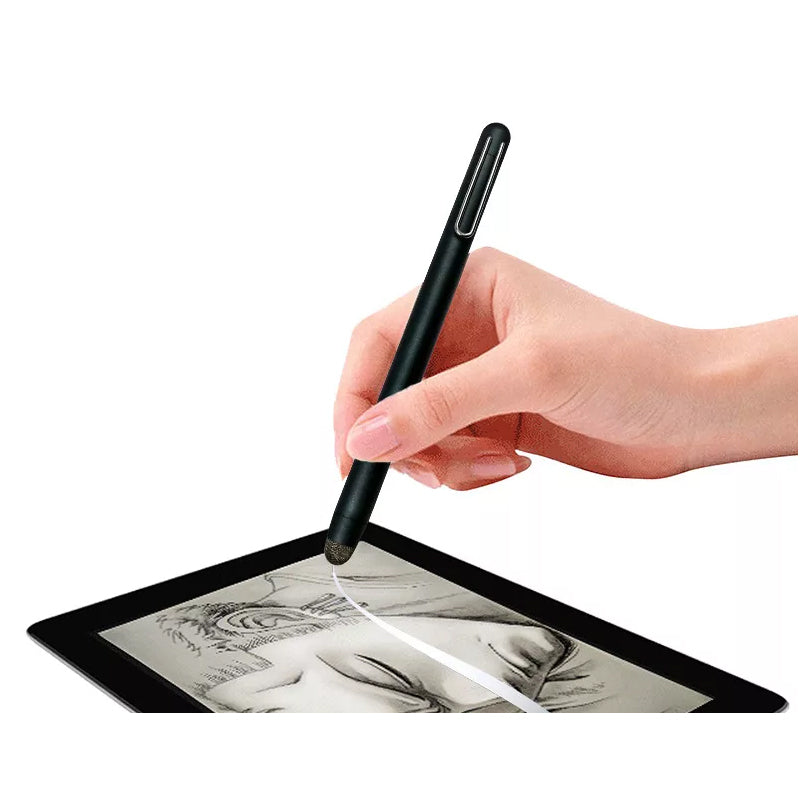 Stylus Touch Screen Pen Fiber Tip Aluminum Lightweight Black - ONZ59
