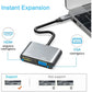 USB-C to HDMI VGA Adapter Video Splitter HDTV Cable TV Video Hub Projector Converter - ONX98
