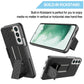 Belt Clip Case and 3 Pack Privacy Screen Protector Swivel Holster TPU Film Kickstand Cover Anti-Peep Anti-Spy - ONZ54+3Z24