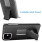 Belt Clip Case and 3 Pack Privacy Screen Protector Swivel Holster Tempered Glass Kickstand Cover Anti-Peep Anti-Spy - ONJ44+3R70