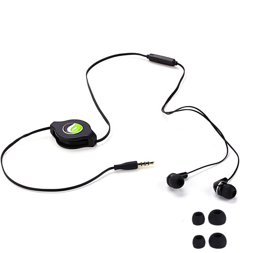Earphones Retractable Type-C Adapter Headset Handsfree Mic Earbuds