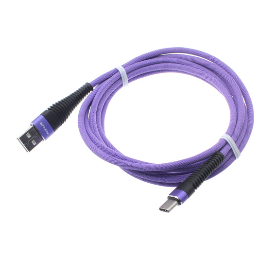 10ft USB Cable Purple Type-C Charger Cord Power Wire