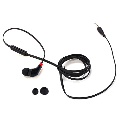 Mono Headset Earphone w Mic Wired Earbud 3.5mm Single Headphone Hands-free