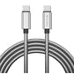 6ft Metal PD Cable Type-C to USB-C Fast Charge Power Cord