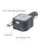 Car Charger Retractable 4.8Amp 2-Port USB Fast Charge DC
