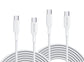 6ft and 10ft Long PD USB-C Cables Fast Charge TYPE-C to TYPE-C Cord Power Wire USB-C to USB-C Data Sync - ONY64