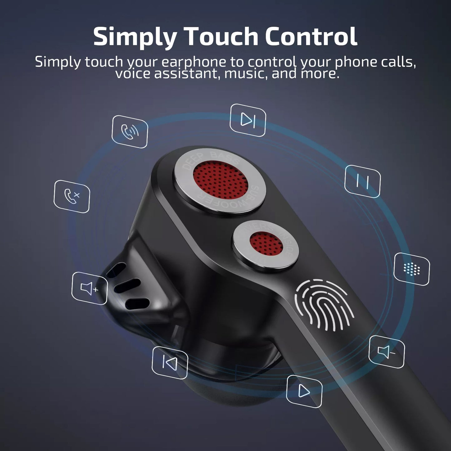 TWS Earphones Wireless Earbuds Headphones True Stereo Headset - ONXY9