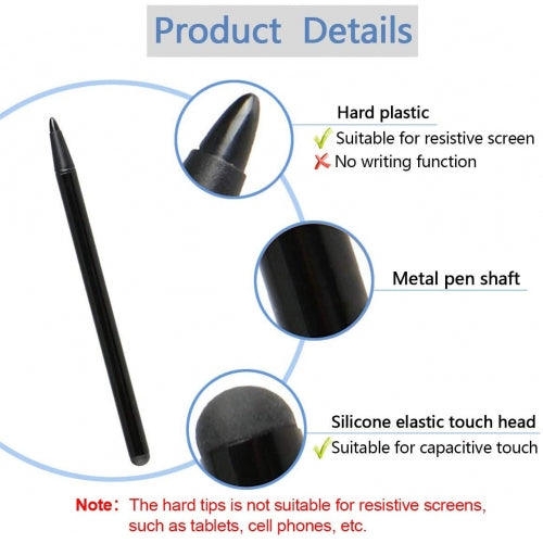 Universal Touch Screen Stylus Pen - Works With Capacitive & Resistive Screens, Lightweight, Black
