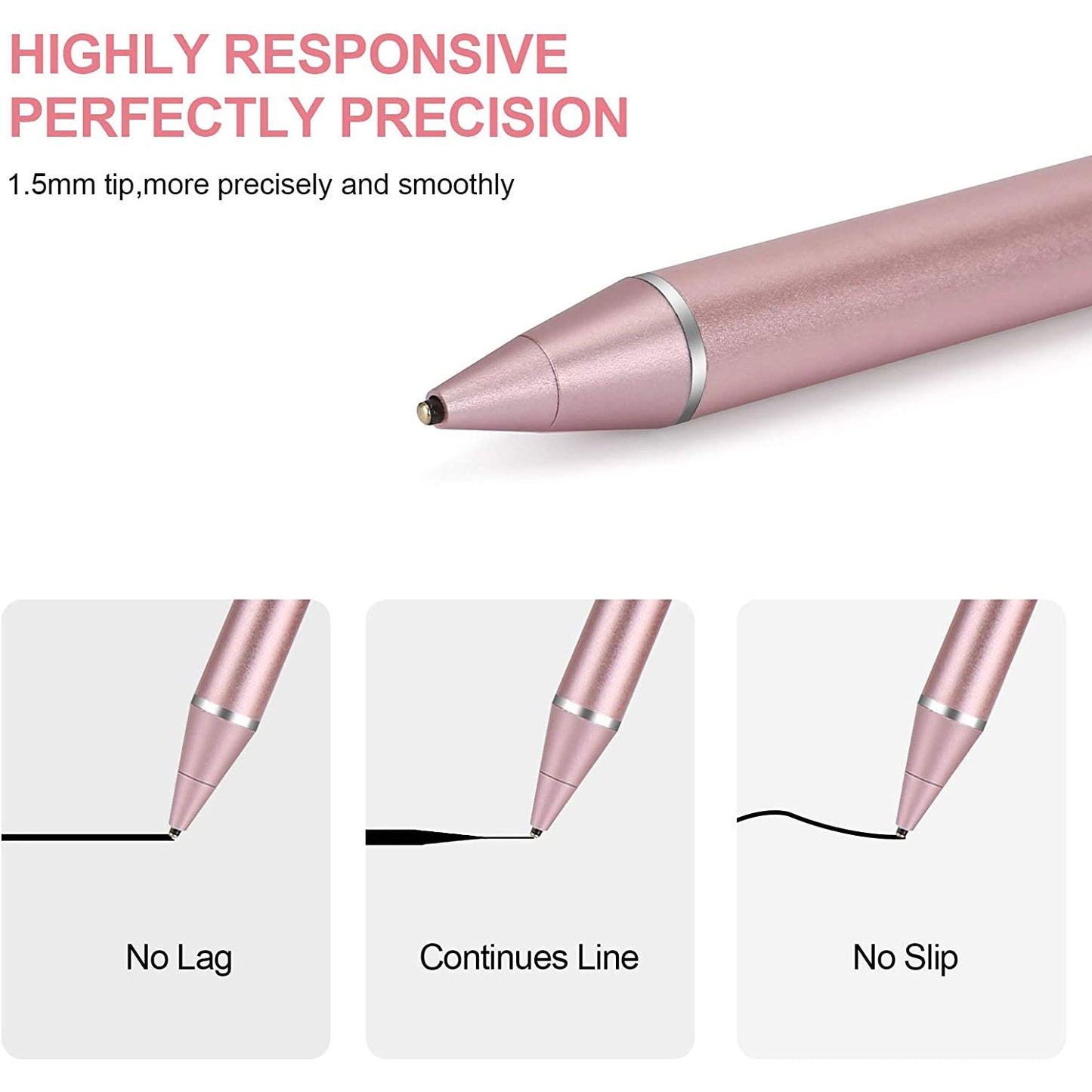Active Stylus Pen Digital Capacitive Touch Rechargeable Palm Rejection - ONG78
