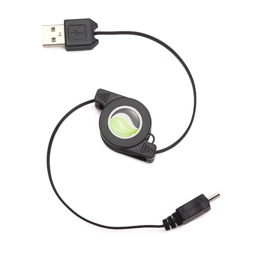 USB Cable Retractable MicroUSB Charger Power Cord
