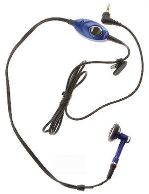 Mono Headset Wired Earphone Single Earbud 2.5mm Headphone Blue