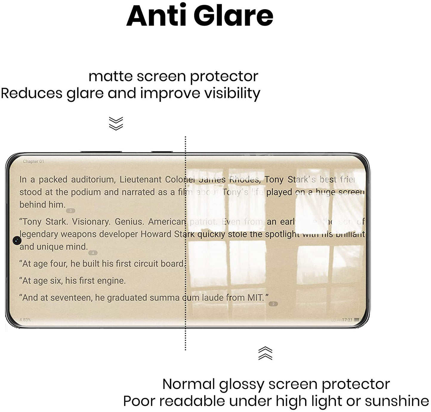 3 Pack Privacy Screen Protector TPU Film Fingerprint Works Anti-Peep Anti-Spy 3D Edge - ON3Z22