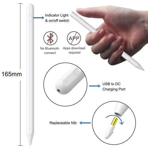 Active Stylus Pen Digital Capacitive Touch Rechargeable Palm Rejection - ONG79
