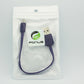 Short USB Cable MicroUSB Purple Charger Cord Power